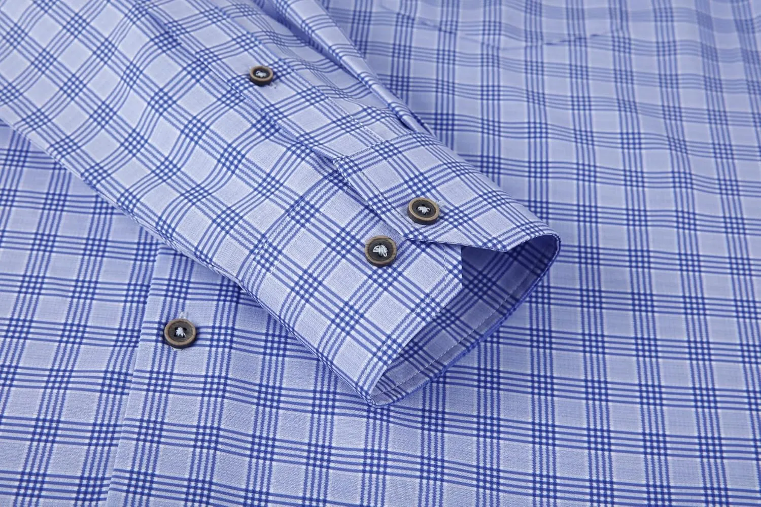 Alex Vando Mens Button Down Shirts Wrinkle Free 4-Way Stretch Print Business Casual Shirt