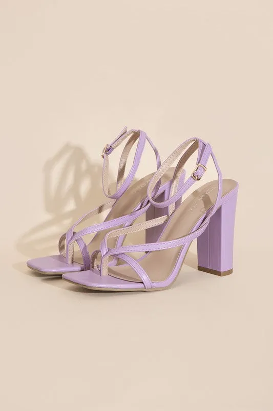 Ankle Strap Thong Heel