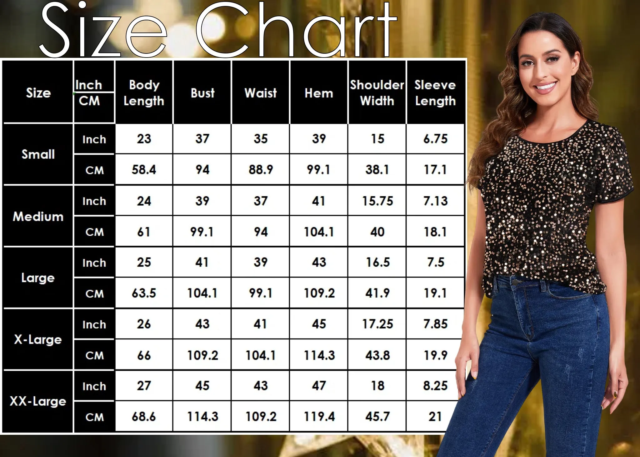 Anna-Kaci Women's Sparkly Sequin Velvet Tops Short Sleeve Crew Neck Shirt Party Club Blouse