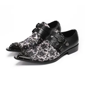 AOMISHOES™ Noir Bloom Metal Tip Shoes #4001