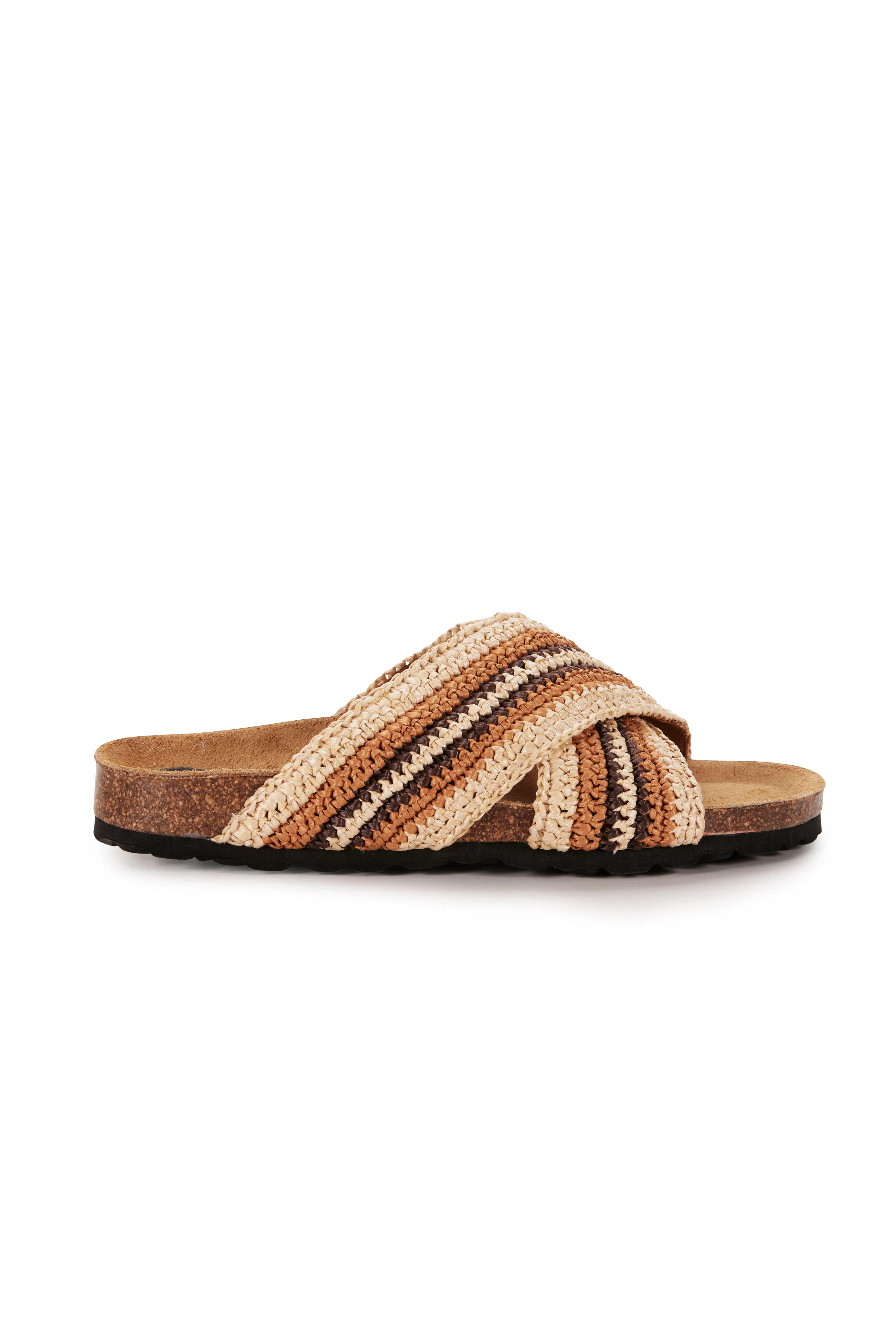 Bask Slide - Tan/Chocolate