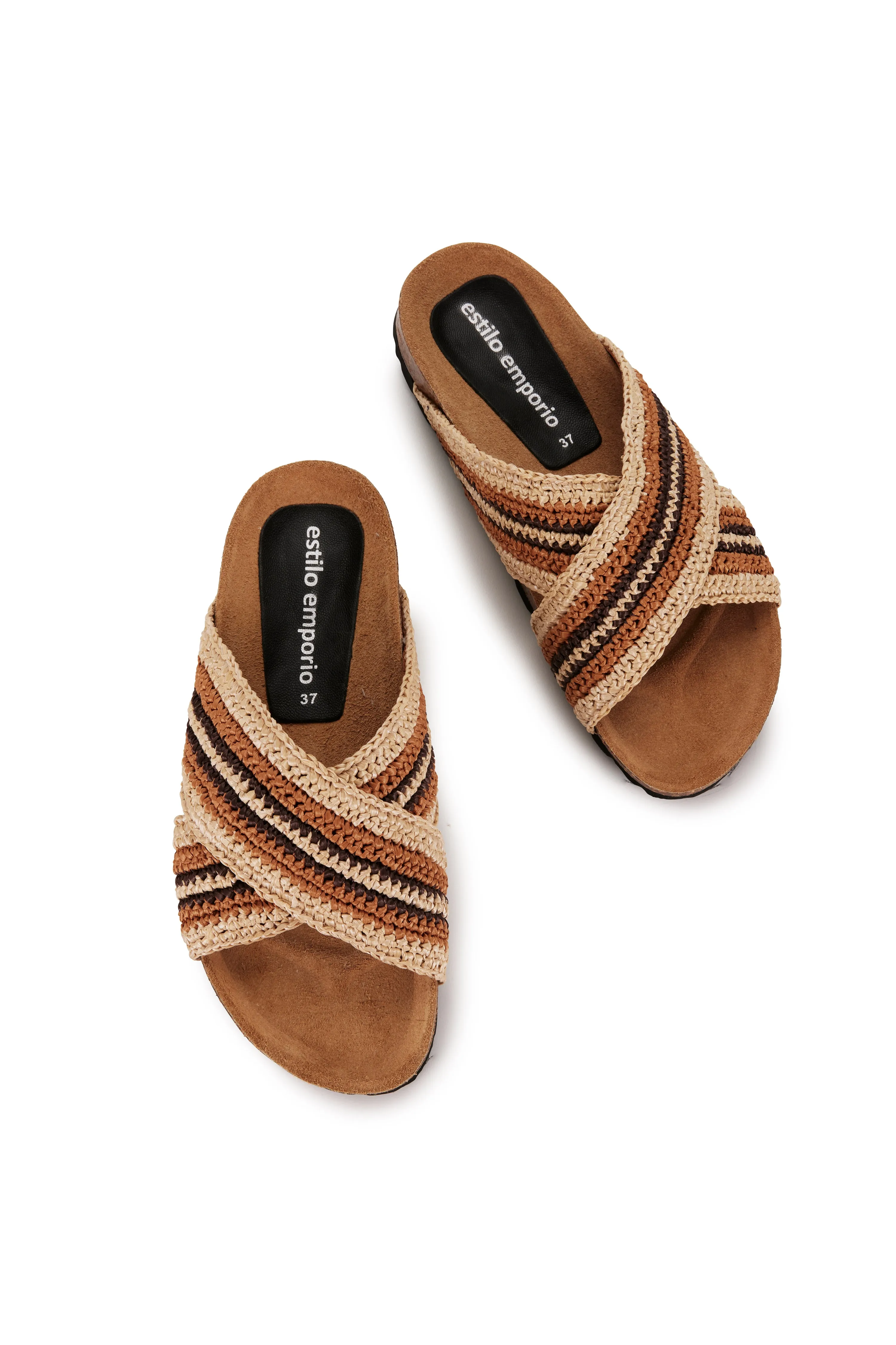 Bask Slide - Tan/Chocolate