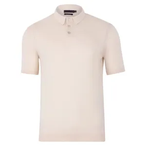 BEAUCAIRE Ultra Fine Cotton Short Sleeve Polo ECRU