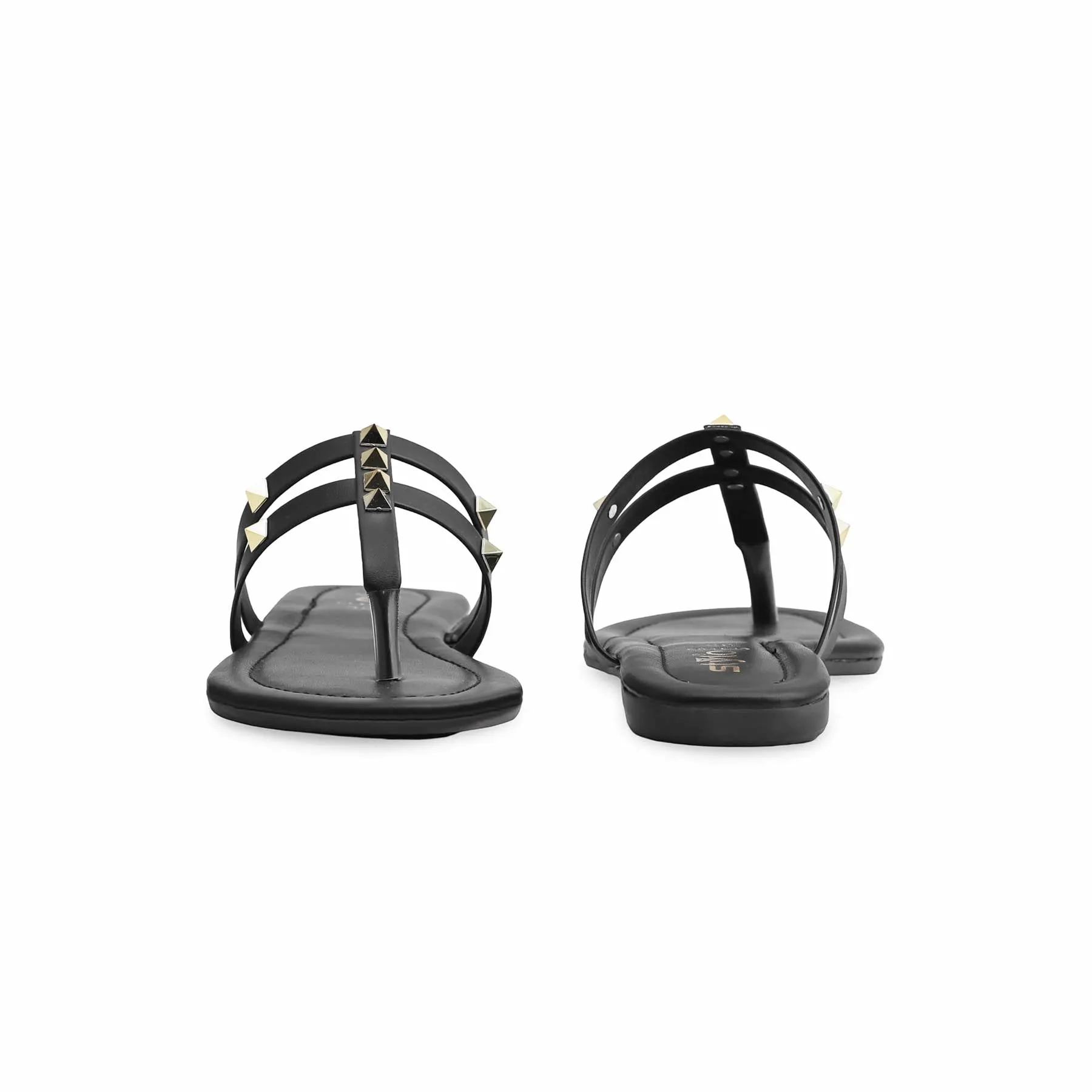 Black Casual Chappal CL1893
