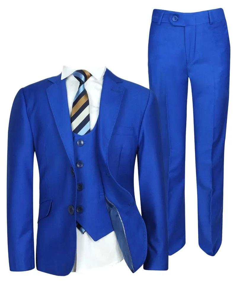 Boys Formal Suit Set - Saks Blue