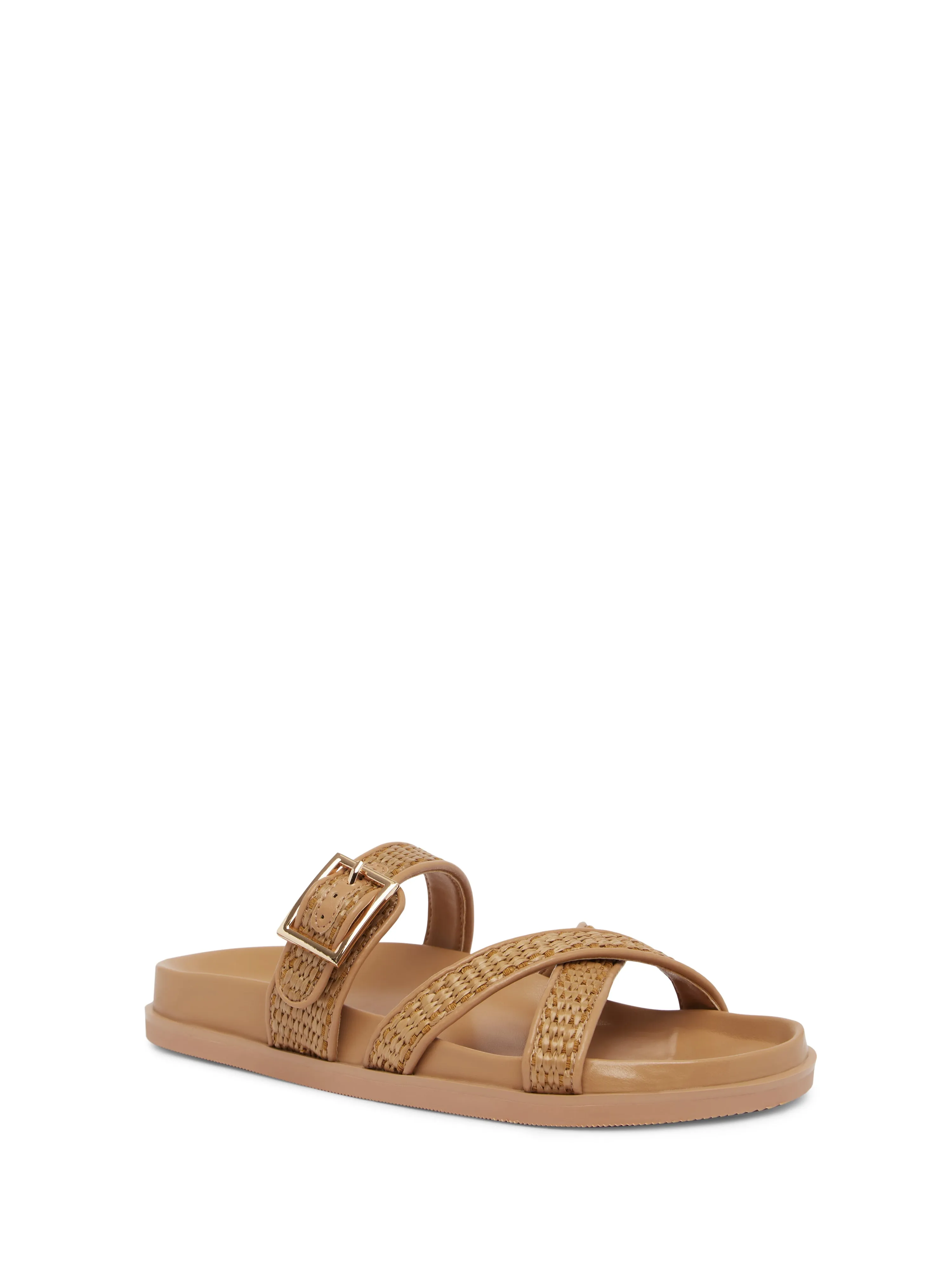 BRIELLE Mocha Slide Sandals