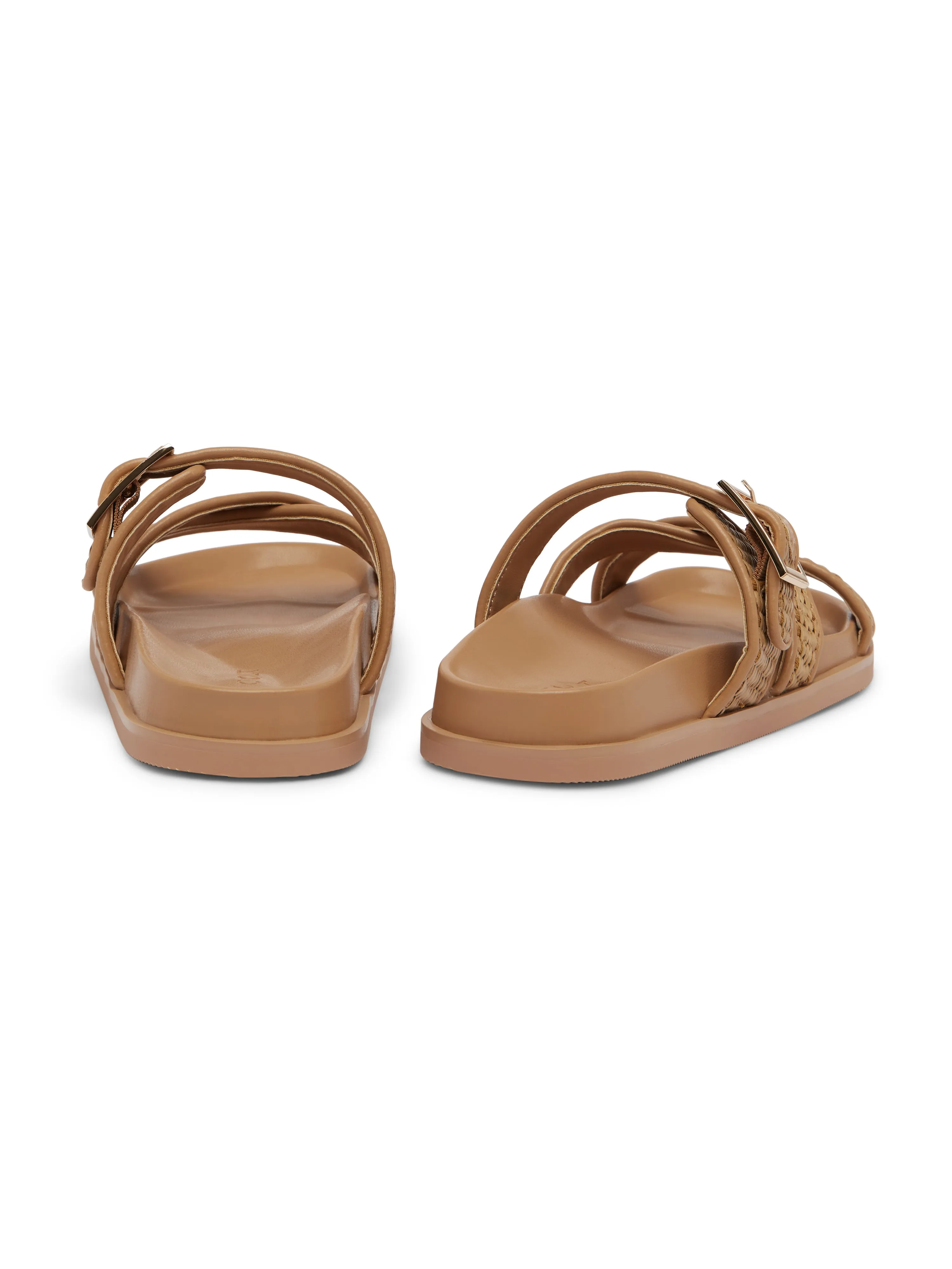 BRIELLE Mocha Slide Sandals