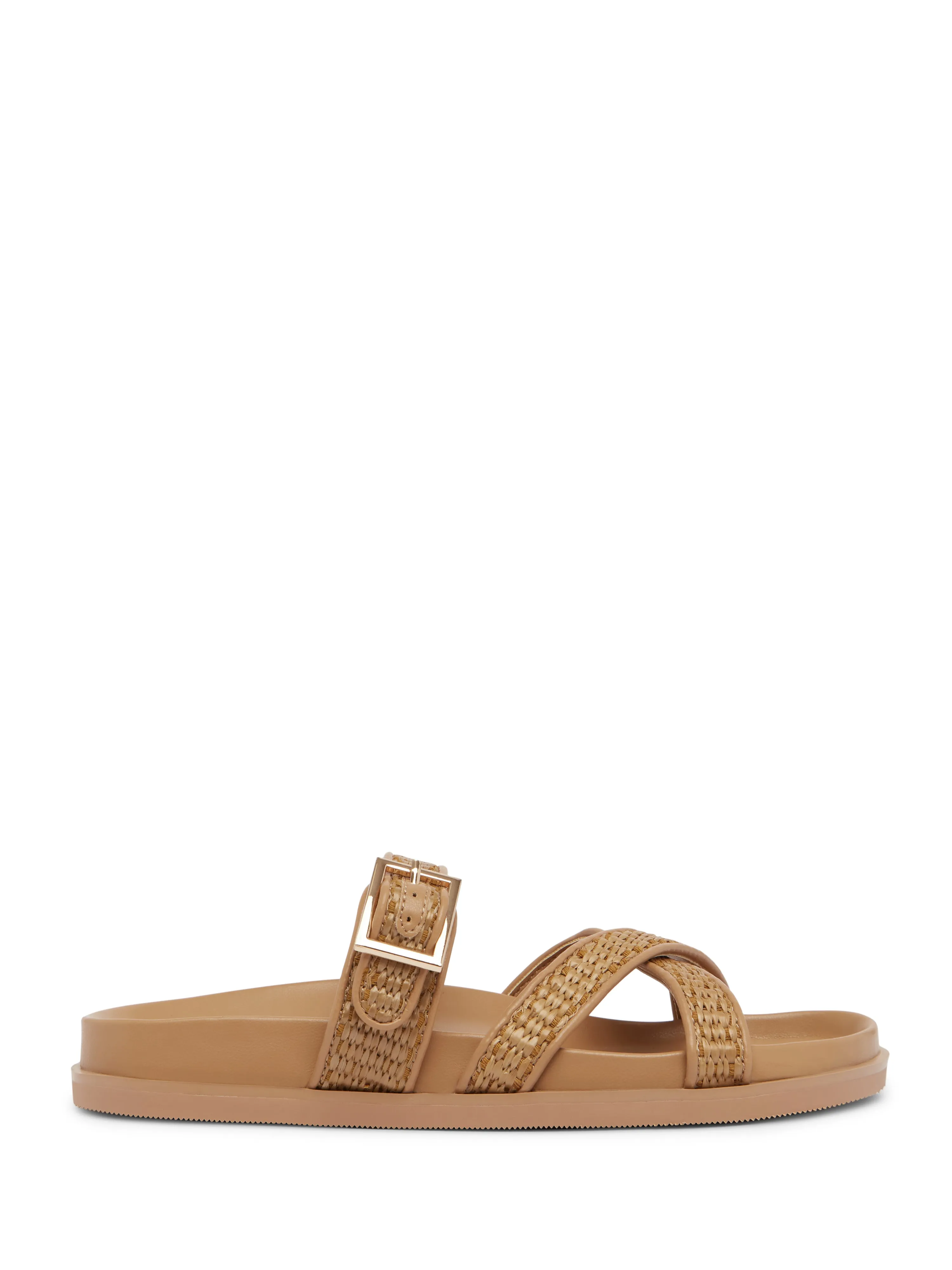 BRIELLE Mocha Slide Sandals
