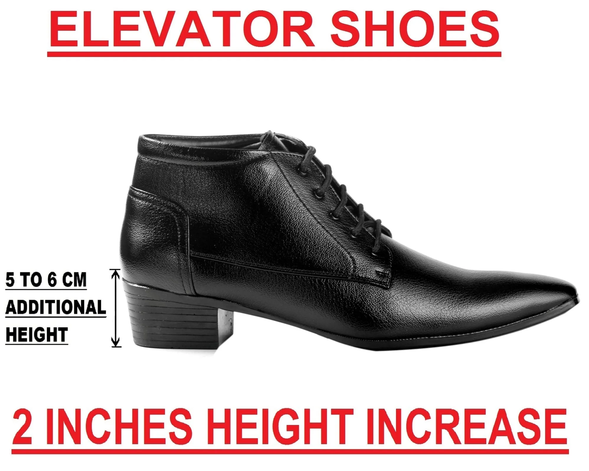 Bxxy Height Increasing Formal Lace-up Boots