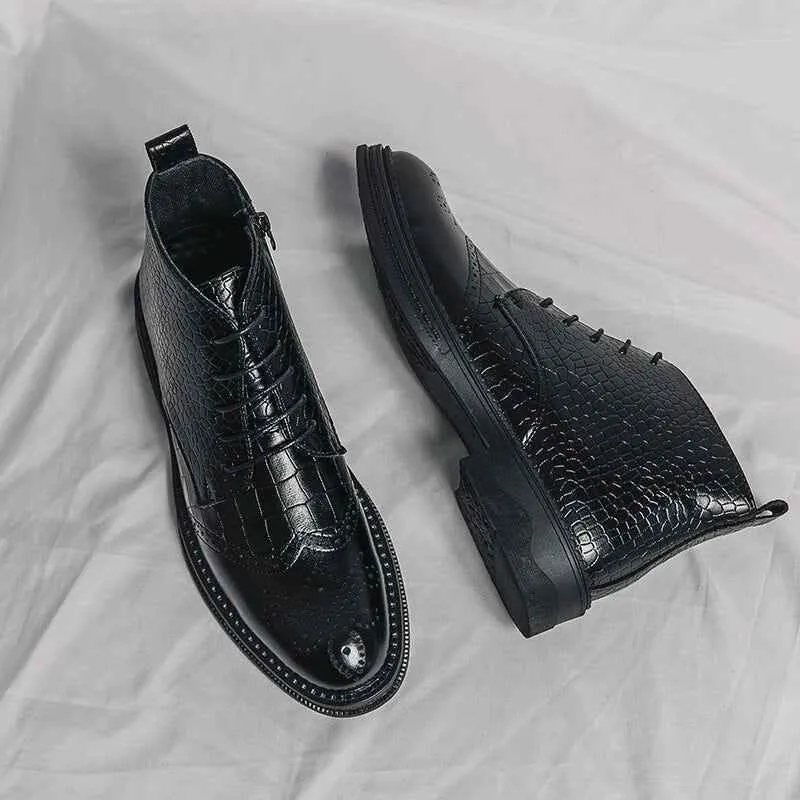 Comfortable British Style Chelsea Boots - Men's Casual Shoes QZ1135