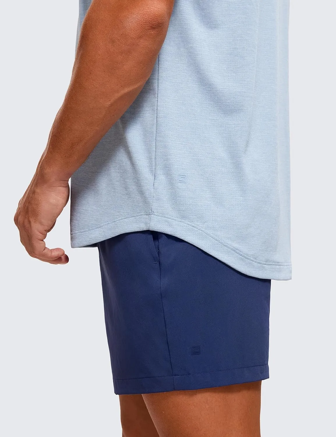 CRZ YOGA Lightweight Short Sleeve T-Shirt for Men Quick Dry Workout Running Athletic Tee Shirt Tops