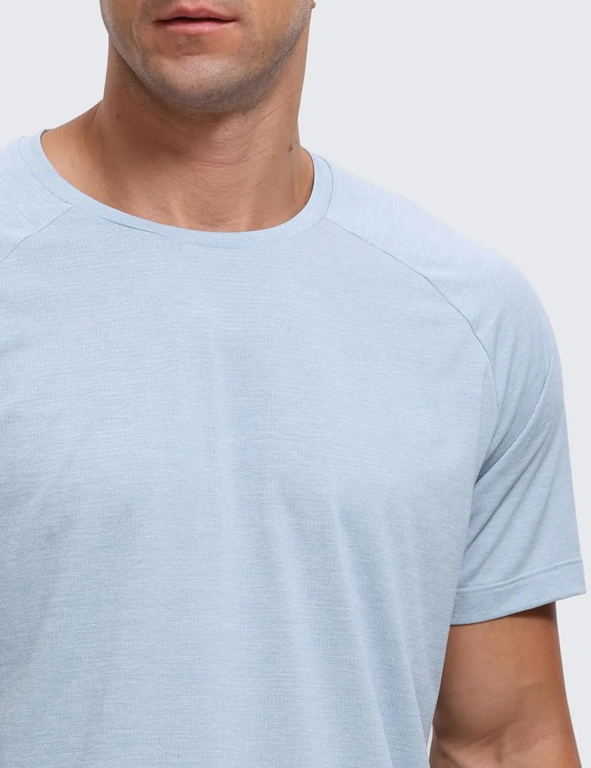 CRZ YOGA Lightweight Short Sleeve T-Shirt for Men Quick Dry Workout Running Athletic Tee Shirt Tops