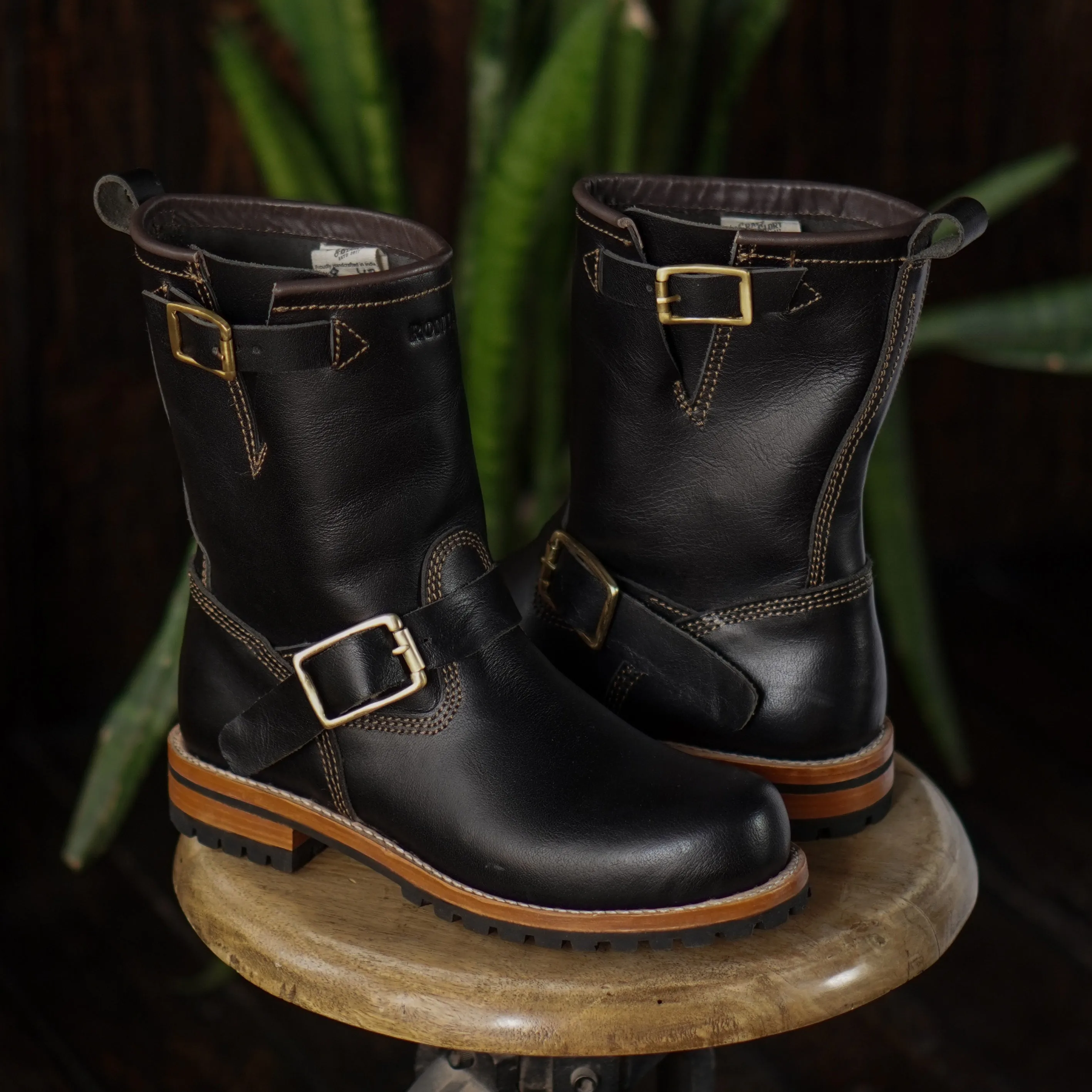 Engineer Boots (Raven Black) Goodyear Welted