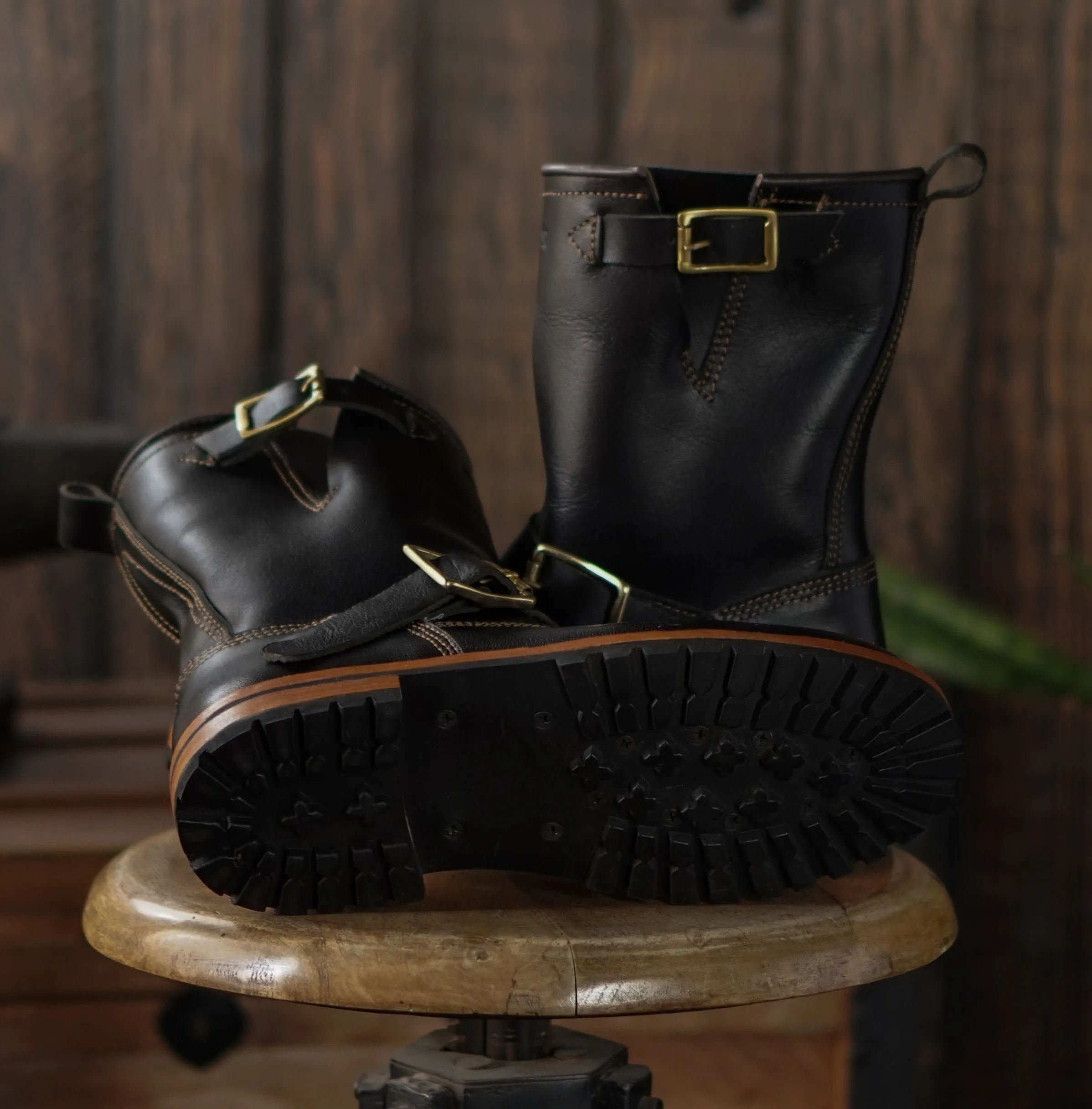 Engineer Boots (Raven Black) Goodyear Welted
