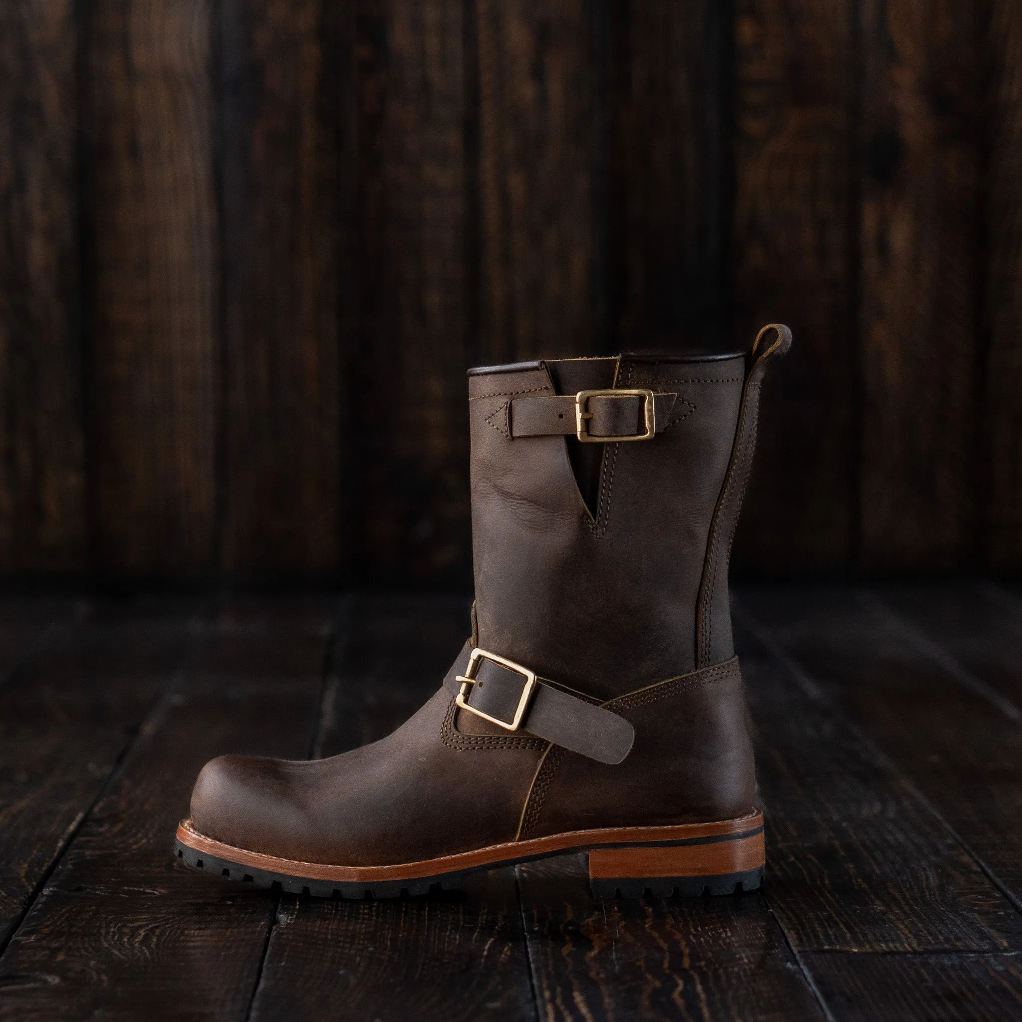 Engineer Boots (Vintage Brown) Goodyear Welted