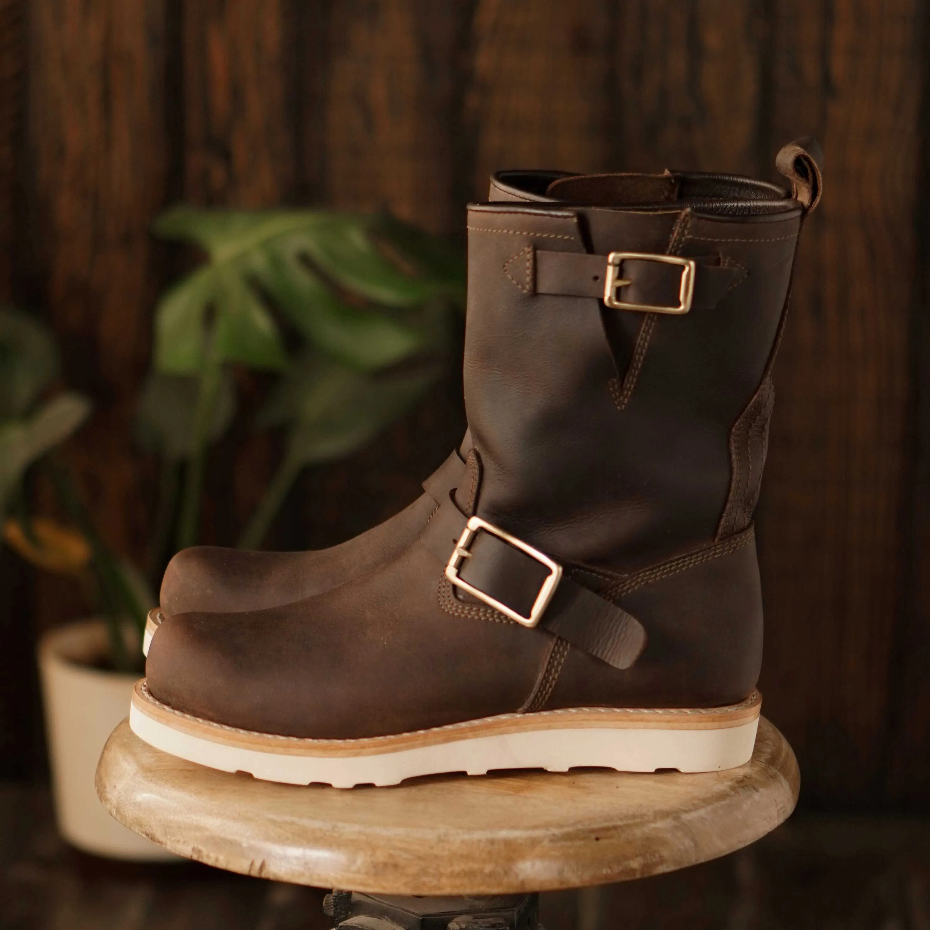 Engineer Scout Boots (Vintage Brown) Goodyear Welted