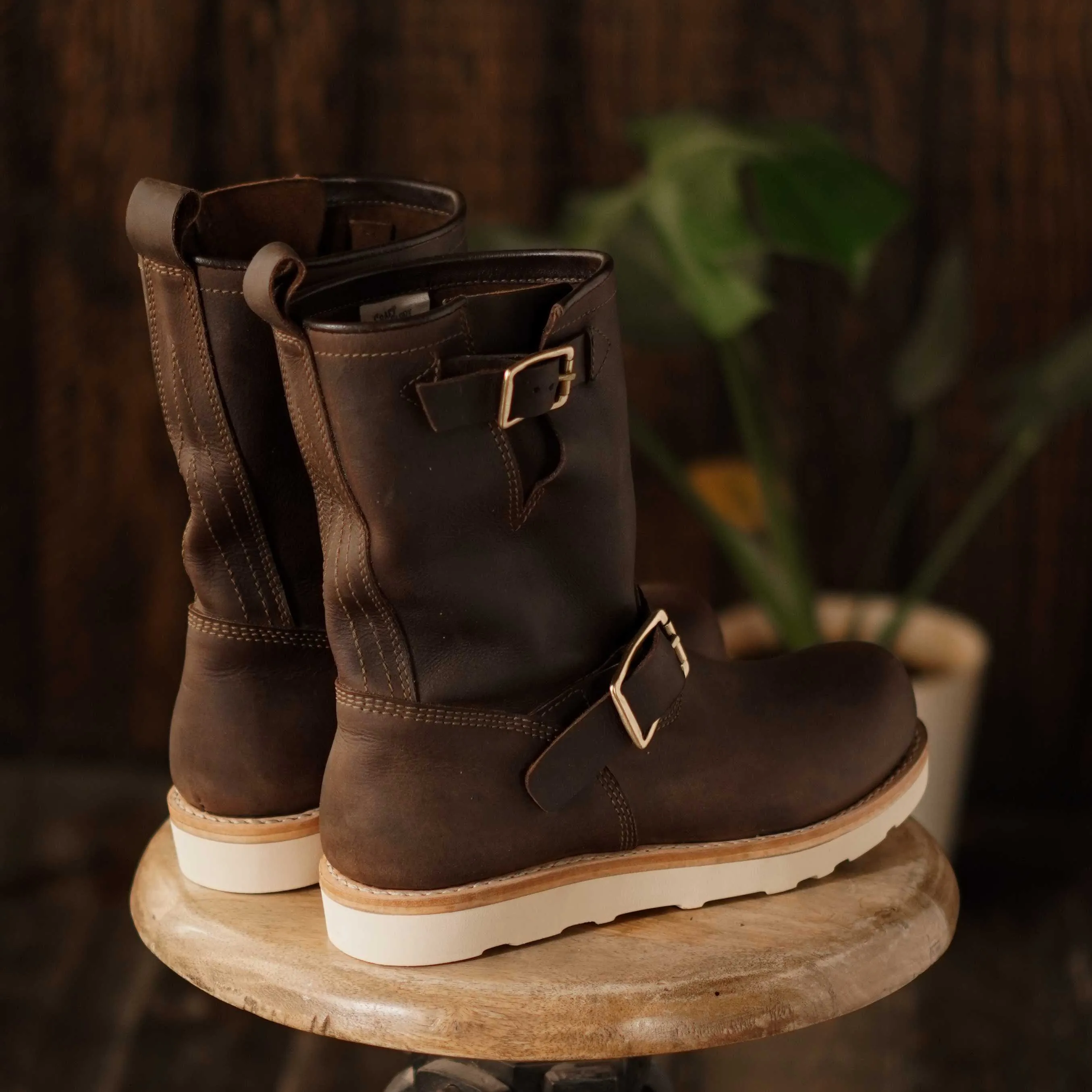Engineer Scout Boots (Vintage Brown) Goodyear Welted