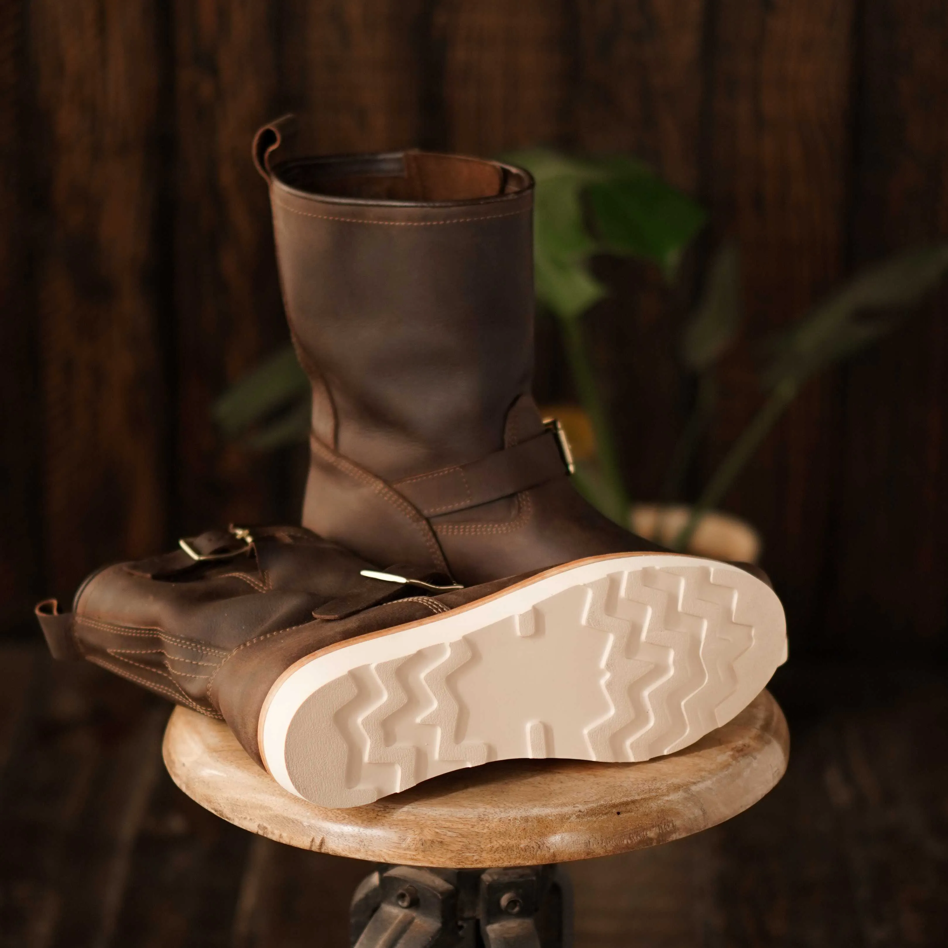 Engineer Scout Boots (Vintage Brown) Goodyear Welted
