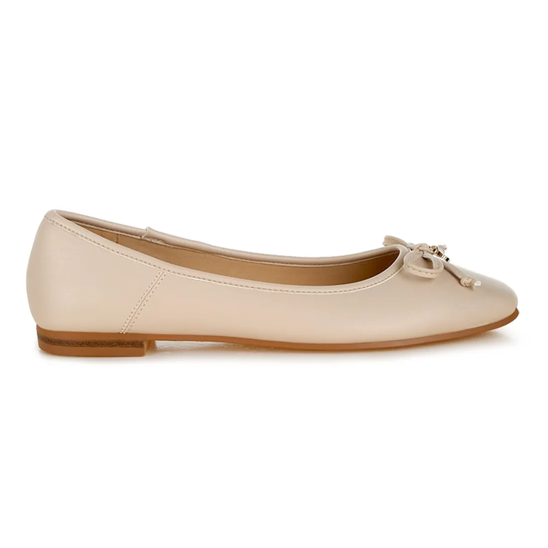 Faux Leather Casual Ballerinas