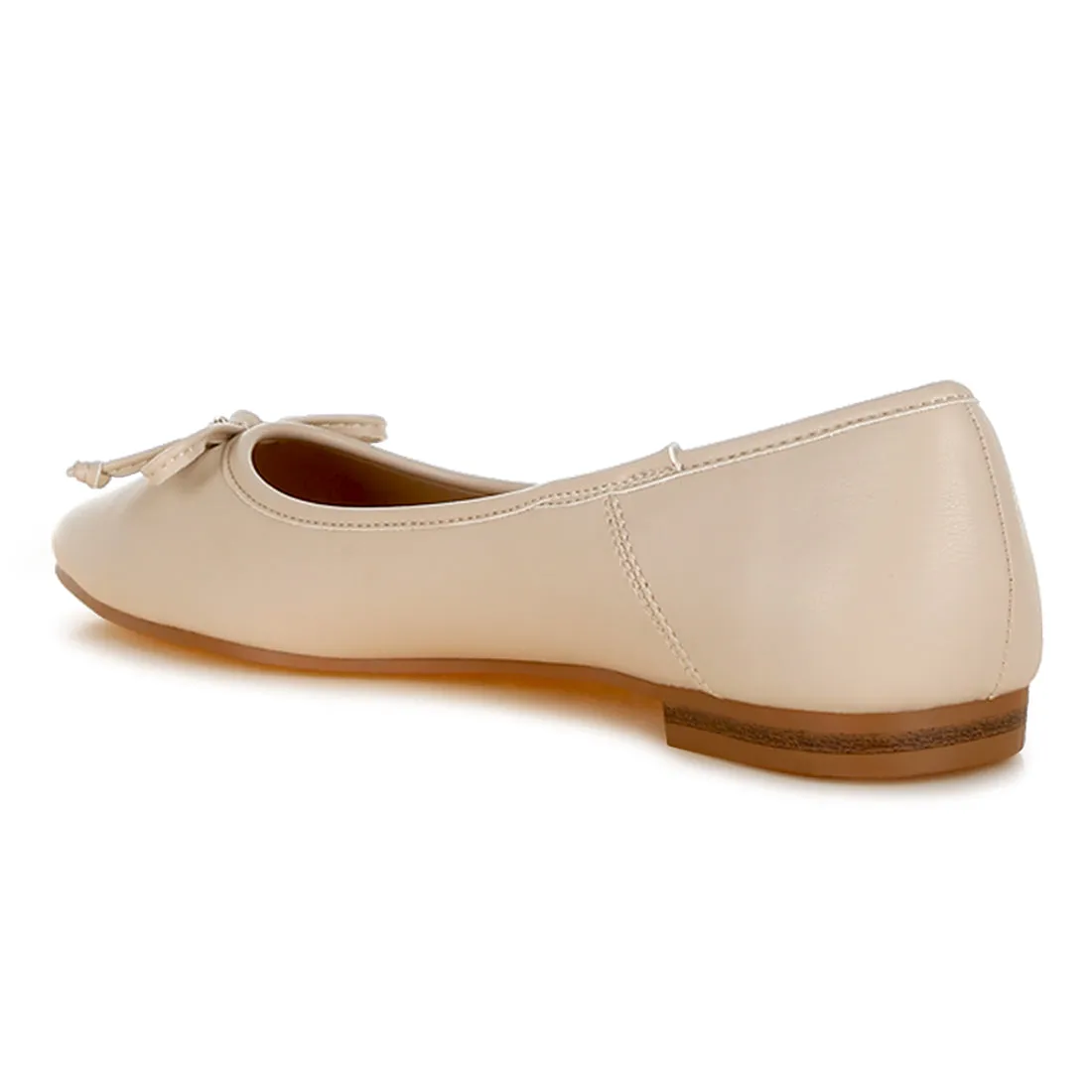 Faux Leather Casual Ballerinas