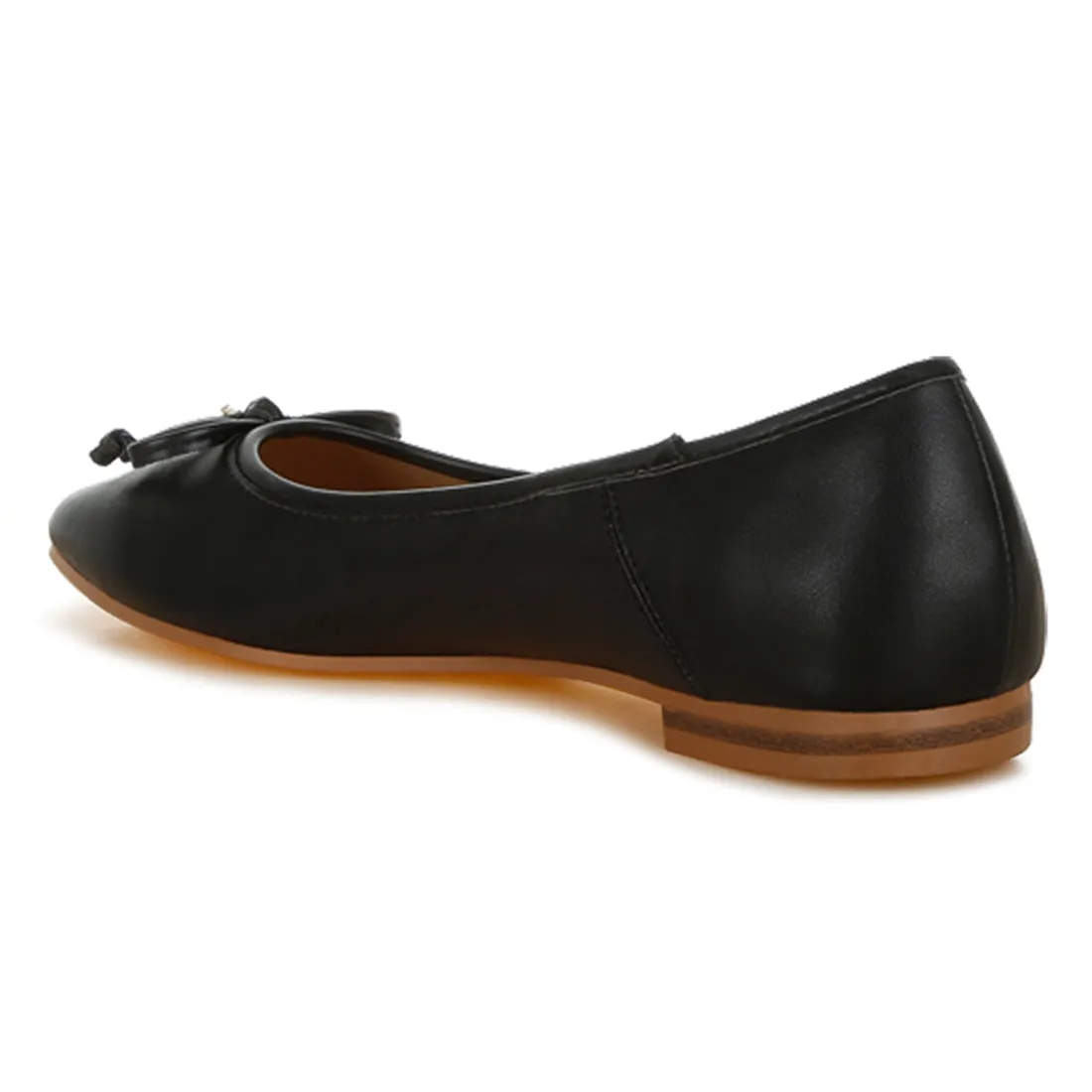 Faux Leather Casual Ballerinas
