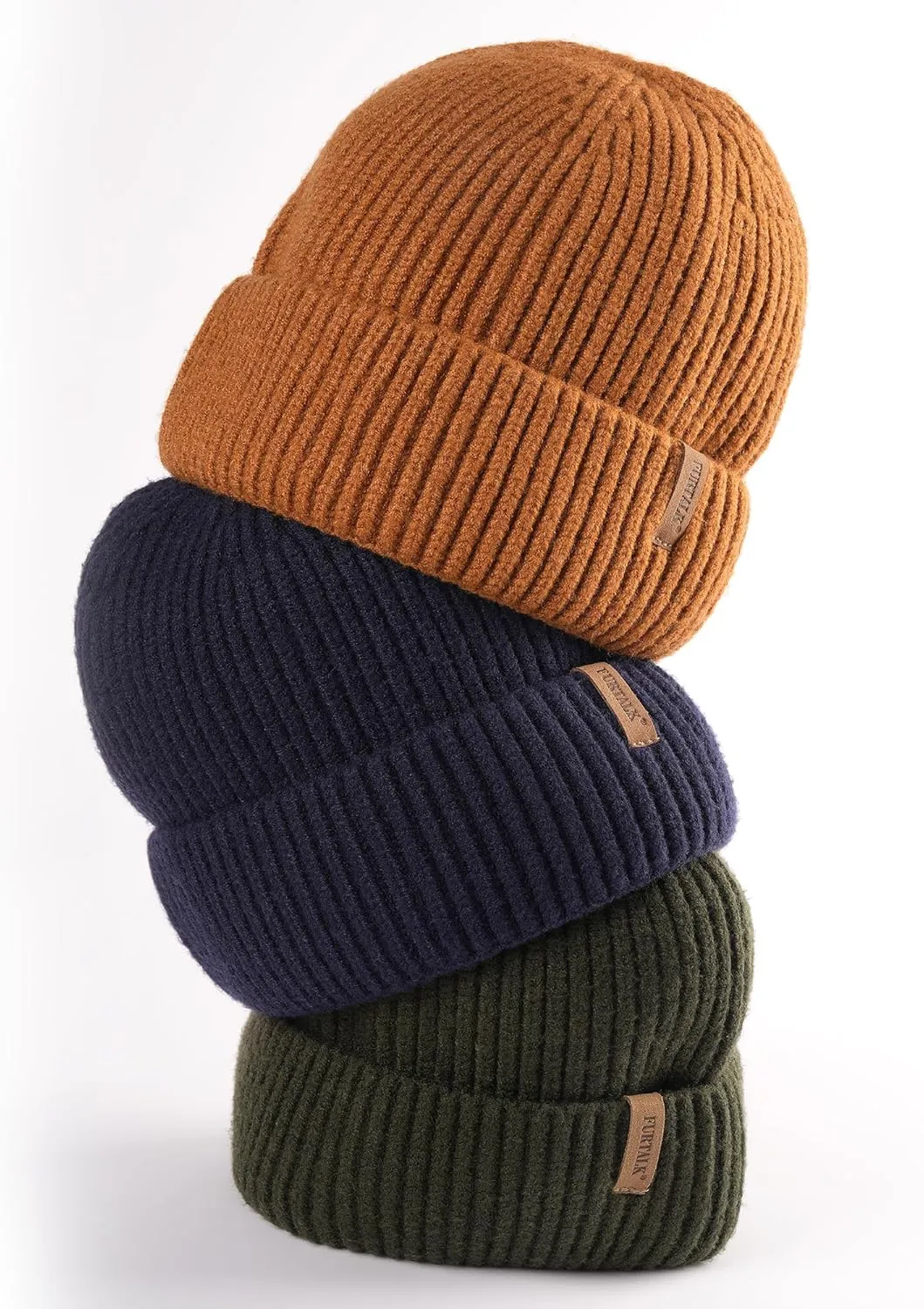 FURTALK Fisherman Beanie for Men Women Sytlish Short Cuff Knittet Watch Cap Winter Hats
