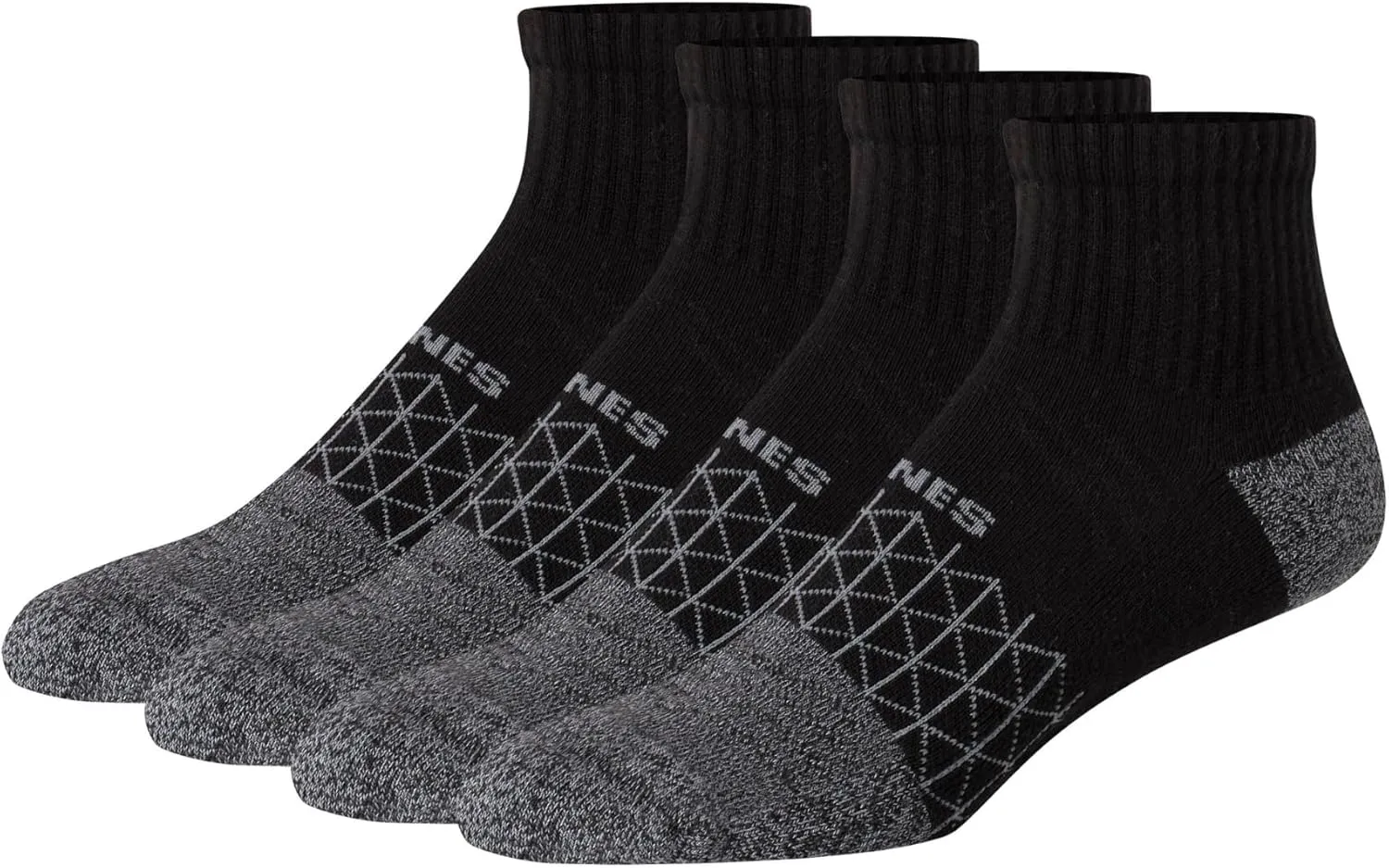 Hanes Men's Absolute Active Cushioned Ankle, Moisture Wicking Socks, Seamless Toe, 4-Pack