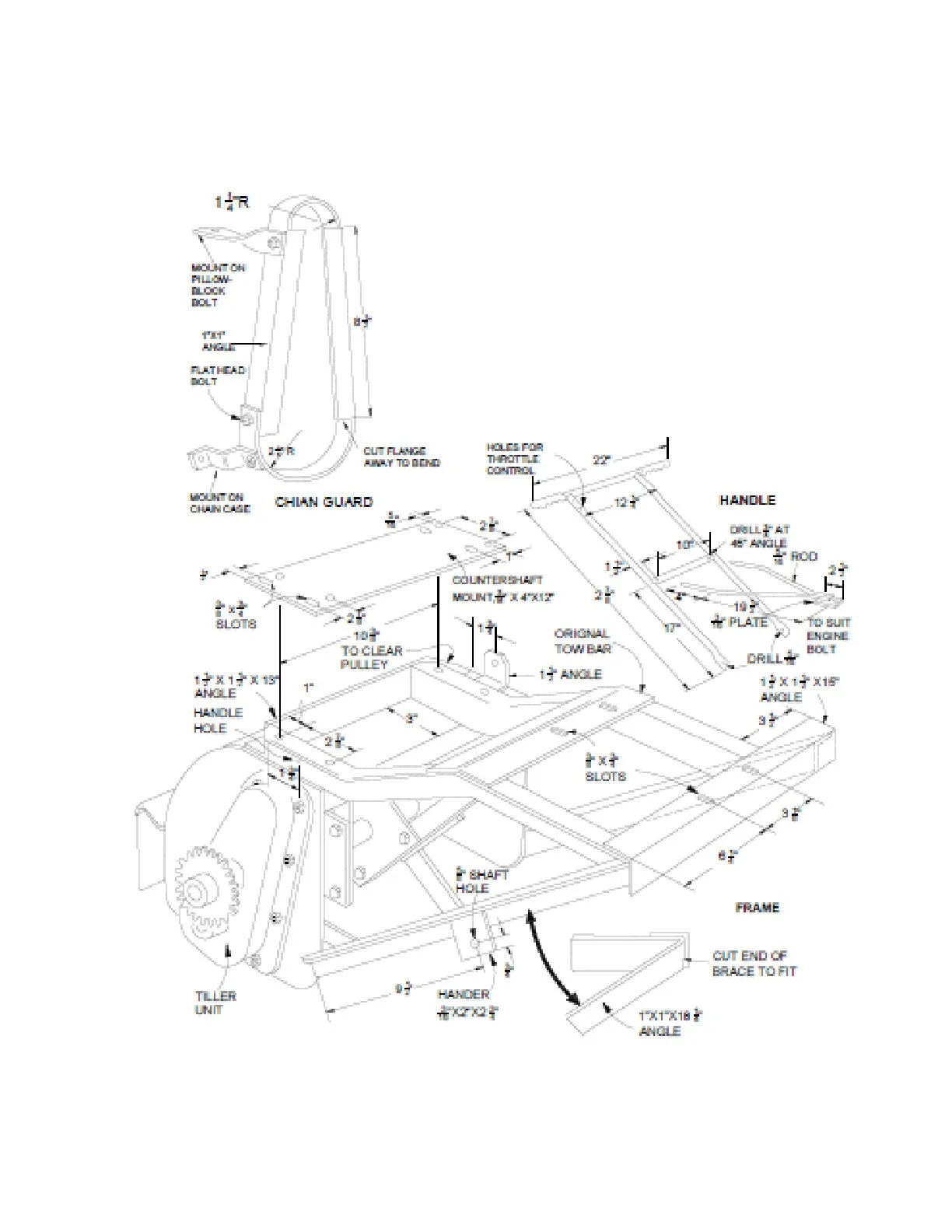 Homemade Rototiller DIY Plans - Tiller Cultivator Rotavator Garden Lawn Machine