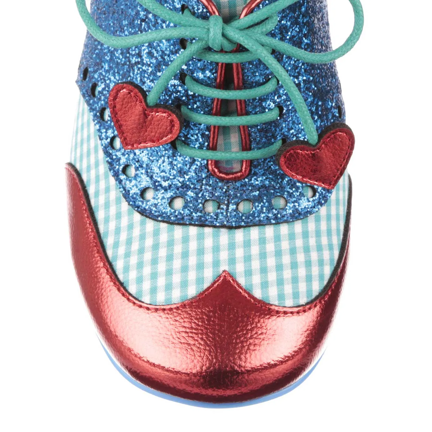 Irregular Choice Women's Clara Bow 3908-08 AK Lace Up Shoes Blue/Red
