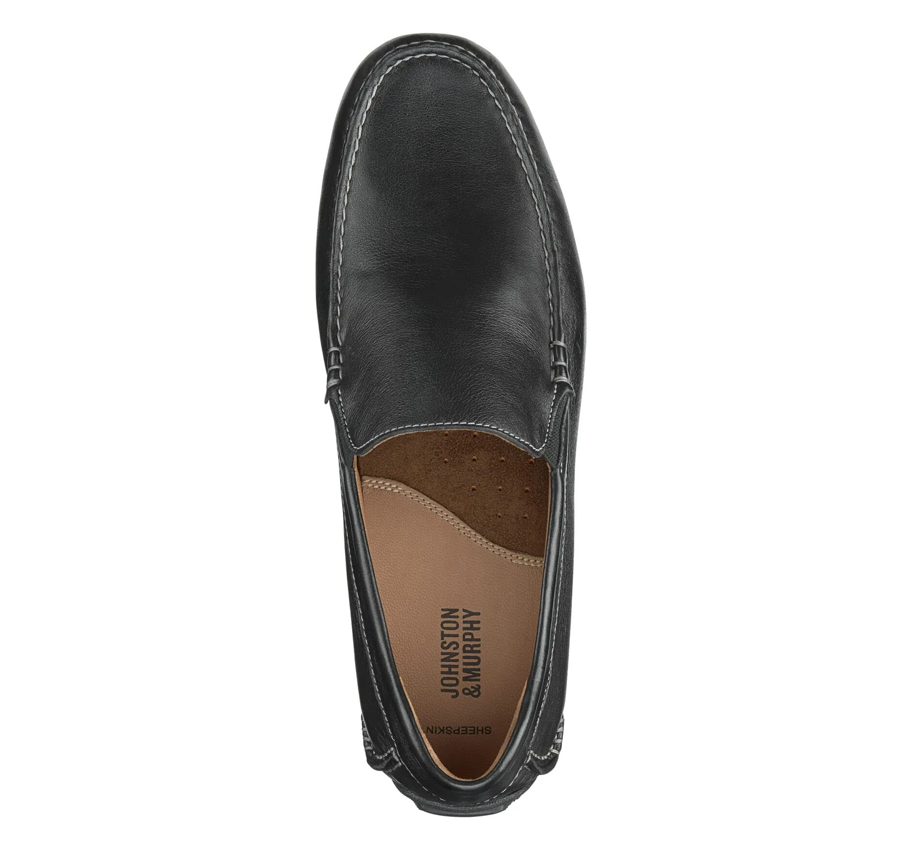 Johnston & Murphy Men's Cort Venetian Tan Size 12 Full Grain Leather Loafers