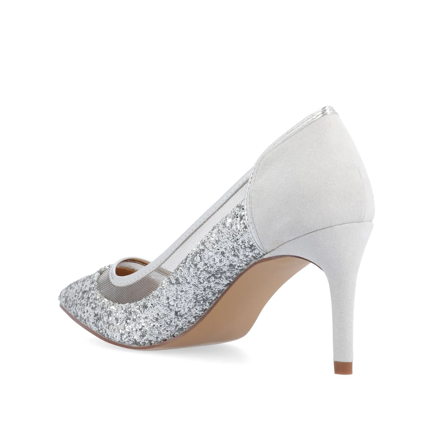 KALANI STILETTO HEELS IN GLITTER MATERIAL
