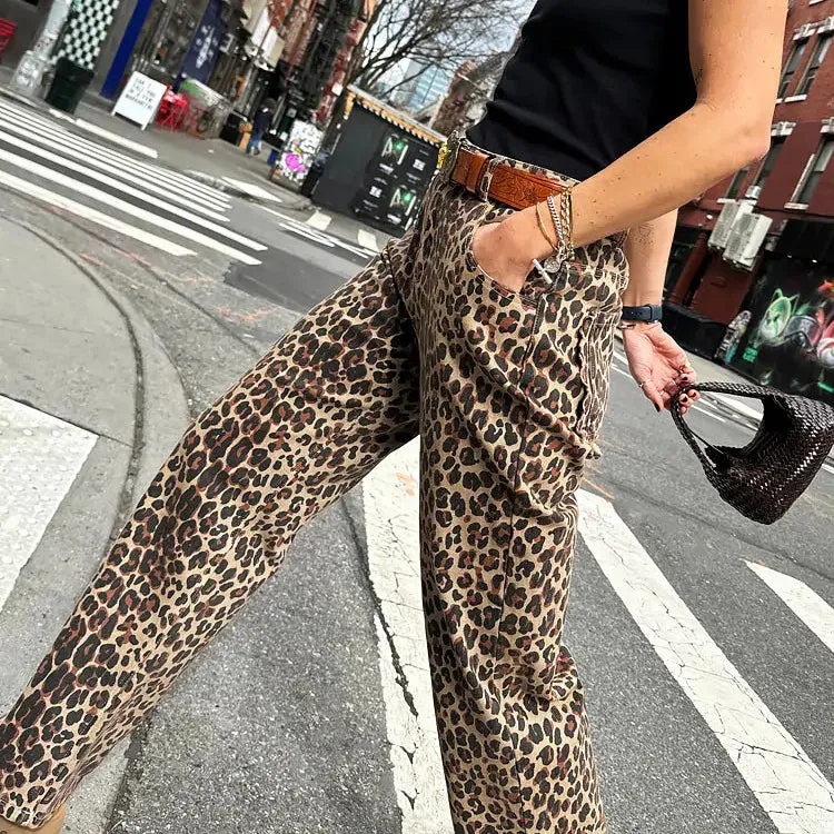 Leopard Lucia Scallop Detail Jeans