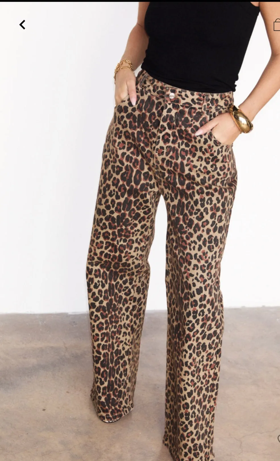 Leopard Lucia Scallop Detail Jeans