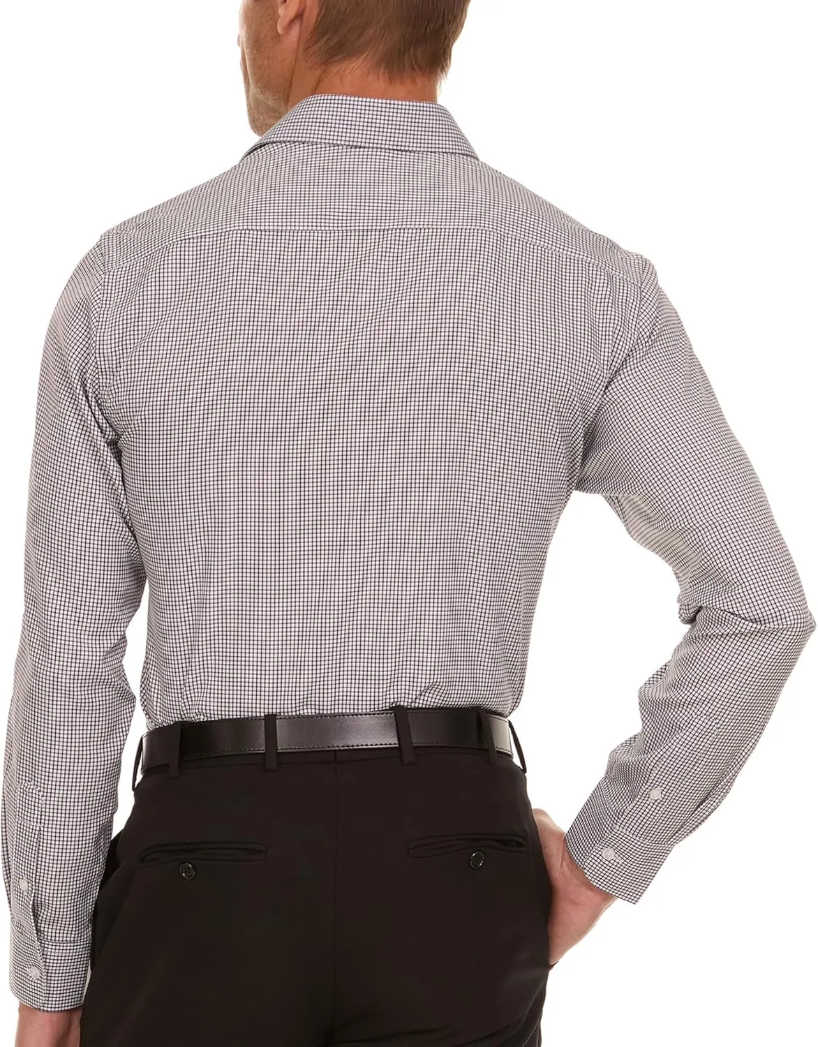 Nautica Slim Fit Mens Dress Shirts Long Sleeve Performance Polyester Fabric Wrinkle Free 4-Way Stretch