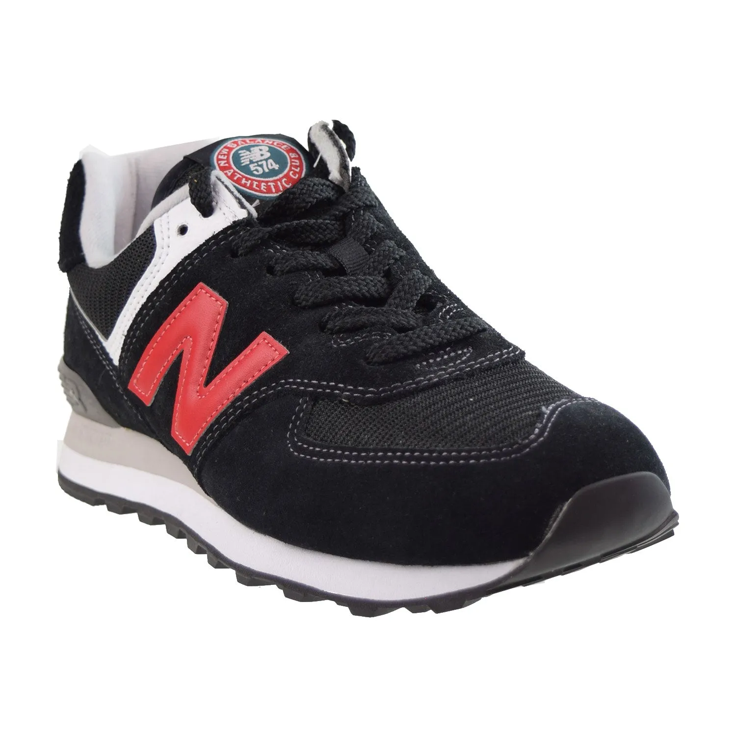 New Balance 574 Men's Shoes Black-Red-Grey