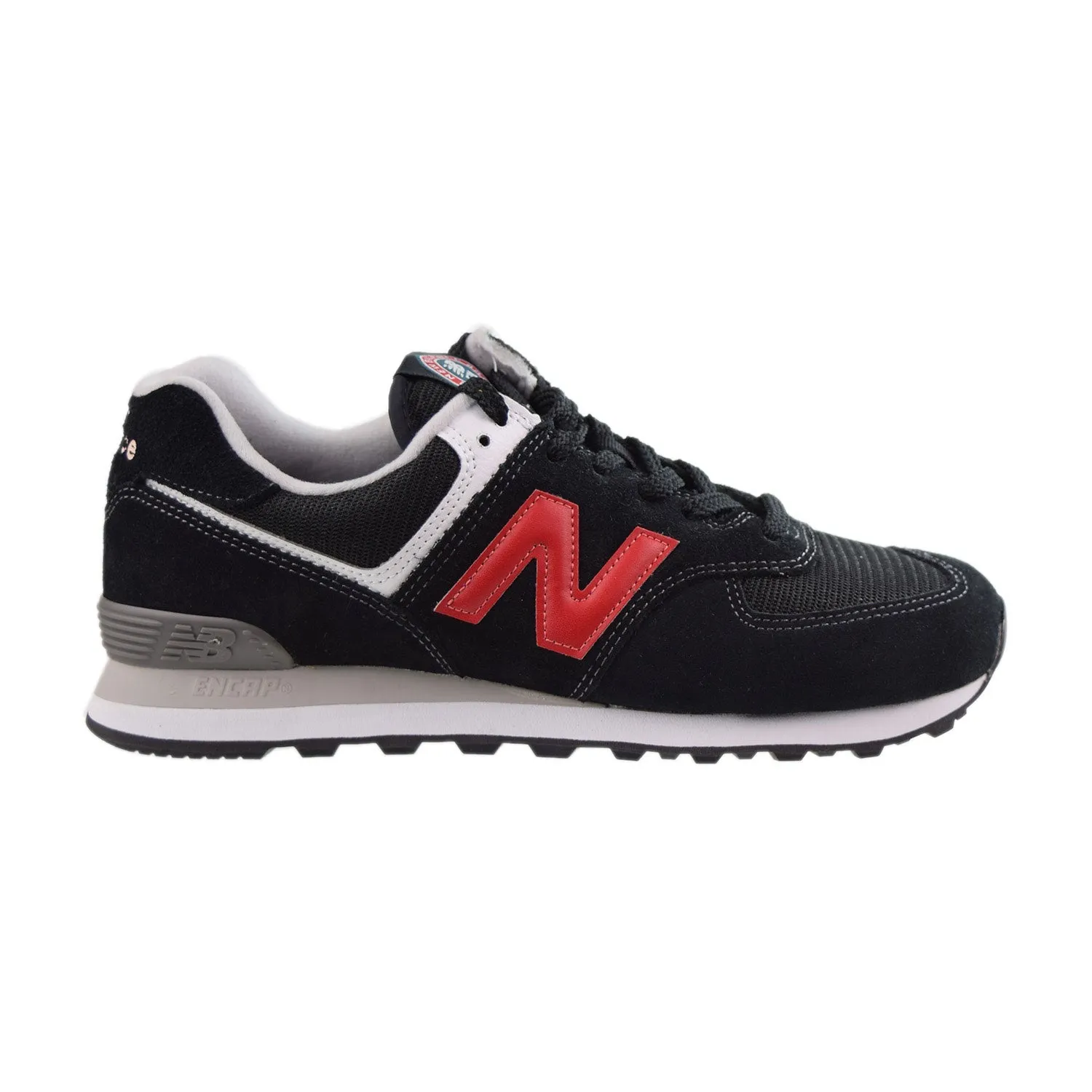 New Balance 574 Men's Shoes Black-Red-Grey