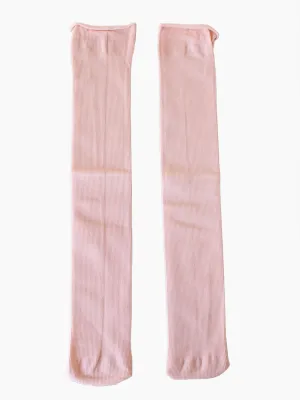 Nylon Stocking Socks in Blush Pink