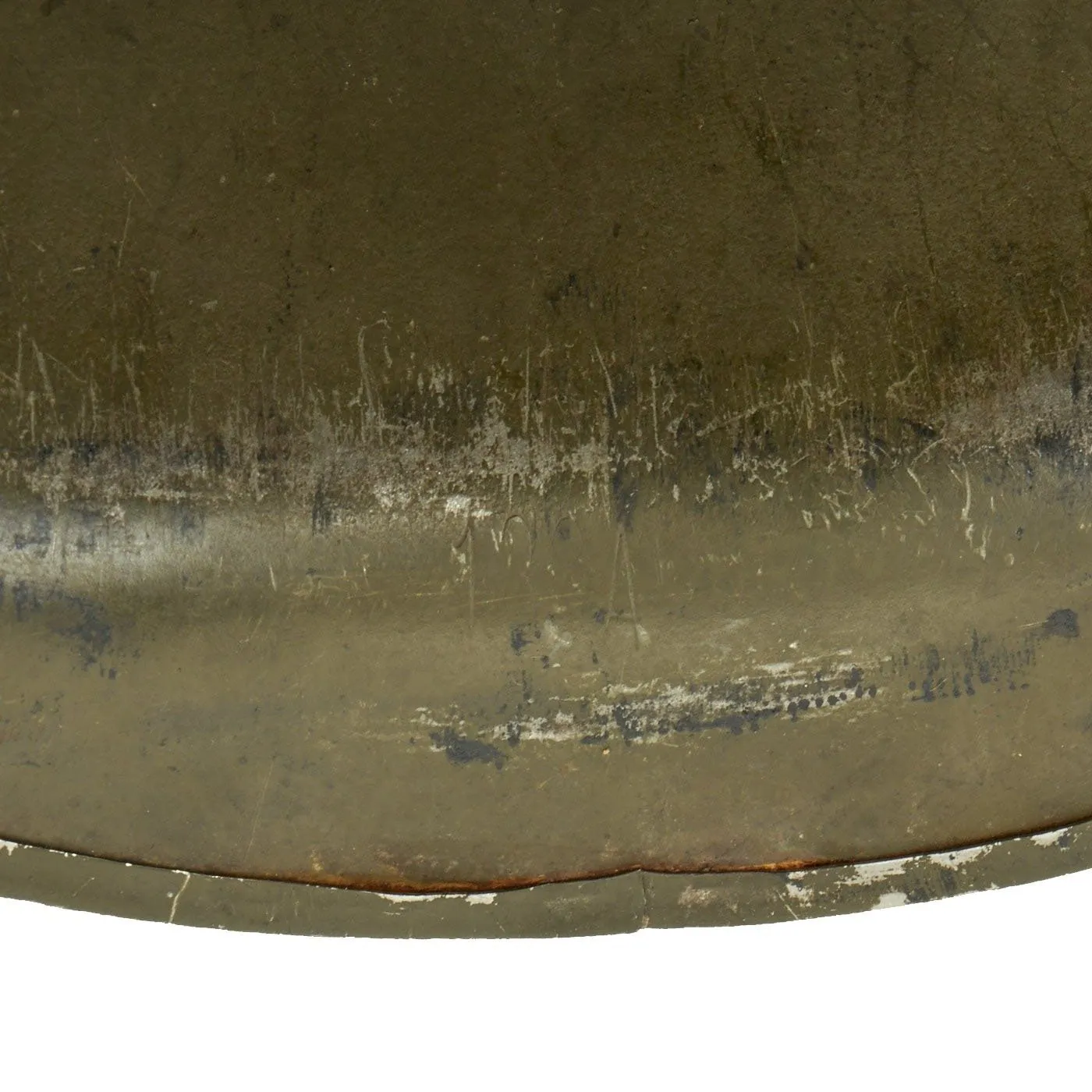 Original WWII U.S.N. U.D.T. Marked Early 1942 M1 McCord Fixed Bale Helmet with Decorated Hawley Paper Liner