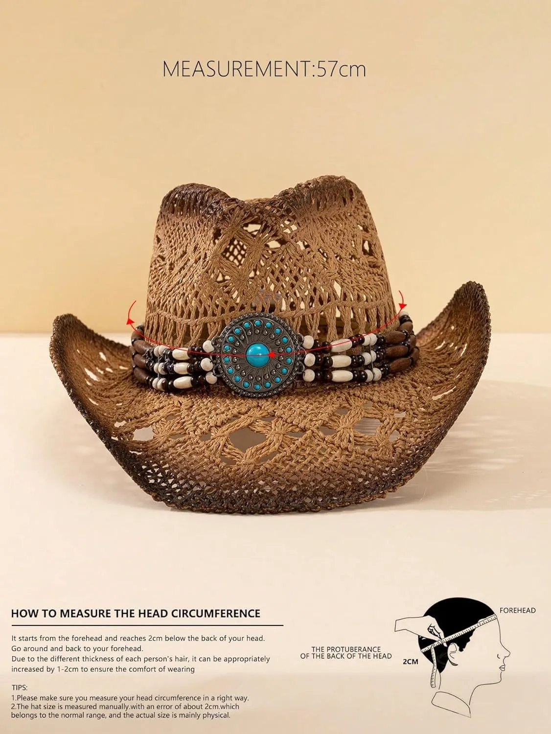 QWINEE Western Straw Cowboy Hat Cowgirl Hats Hollow Out Summer Beach Sun Hat for Women Men