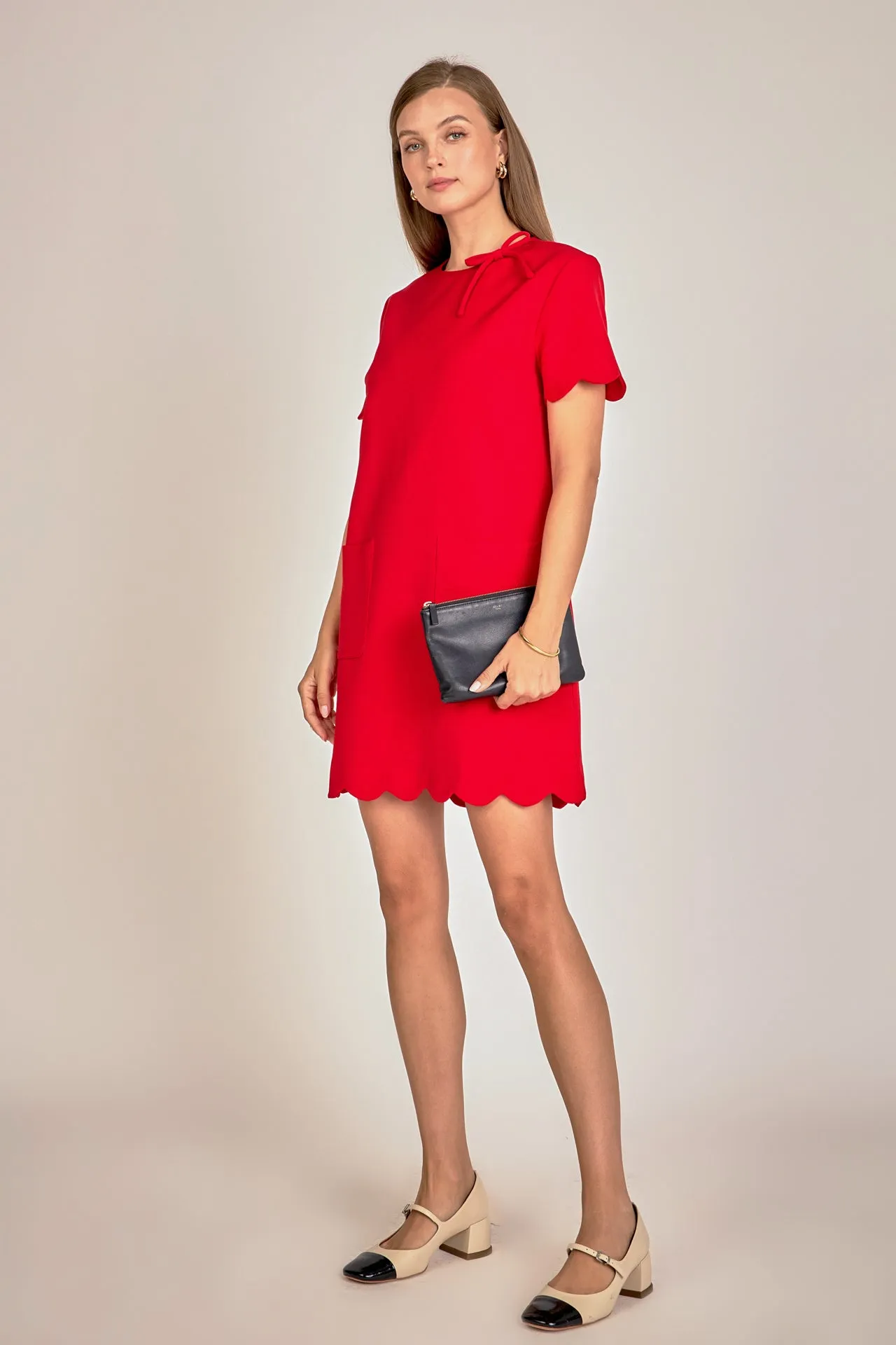 Scallop Mini Dress