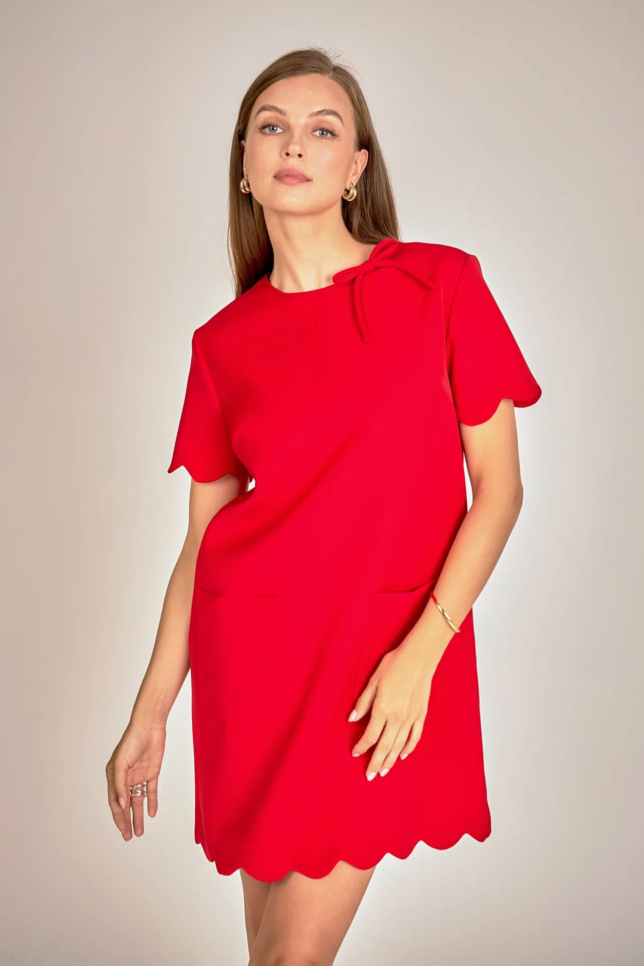 Scallop Mini Dress