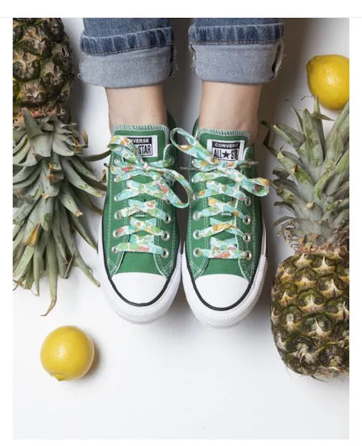 Shoelaces LIberty Print Betsy D (Green) Medium