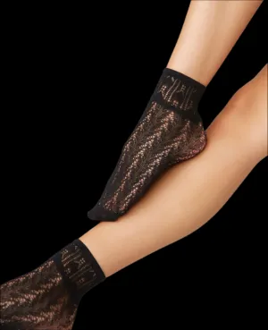 Swedish Stockings Erica Crochet Socks Black