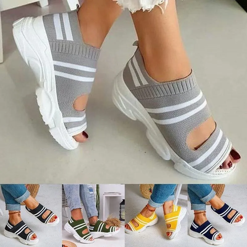 Vanccy Casual Women Breathable Wedge Comfy Sandals