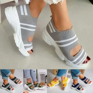Vanccy Casual Women Breathable Wedge Comfy Sandals