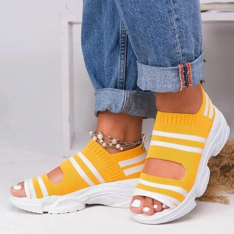 Vanccy Casual Women Breathable Wedge Comfy Sandals