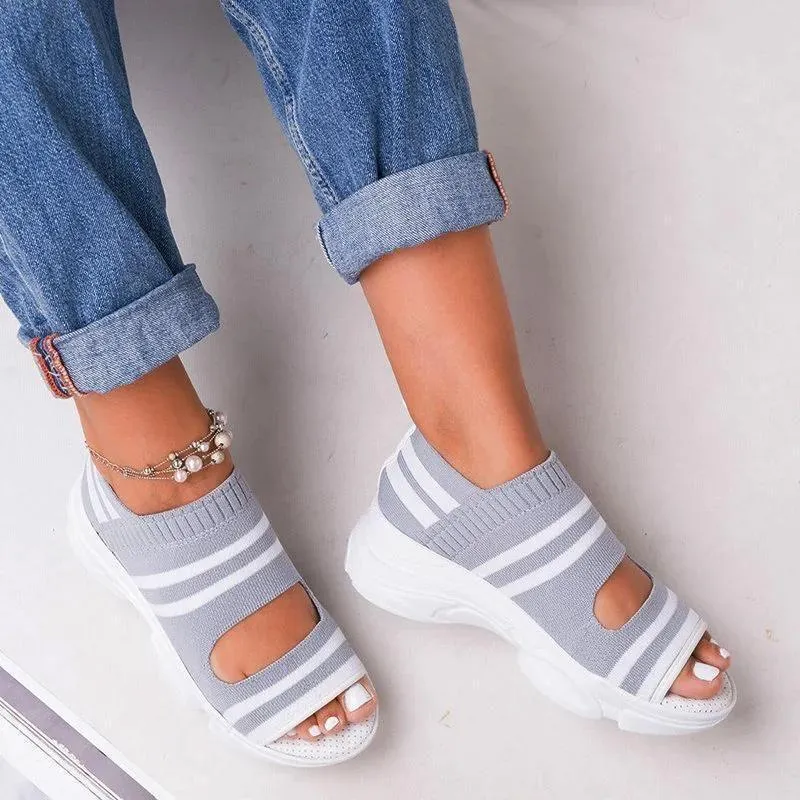Vanccy Casual Women Breathable Wedge Comfy Sandals