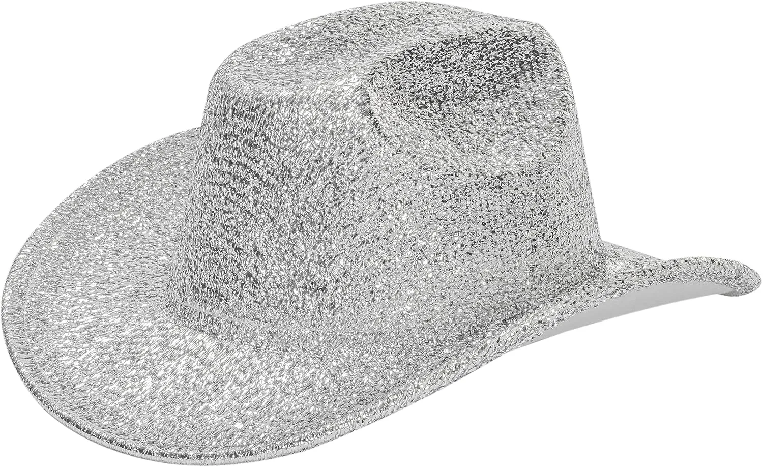 Women-Western-Glitter-Cowboy Hat - Sparkle-Cowgirl-Hat Roll-UP- Brim-Fedora-Hat for Disco Costumes Party